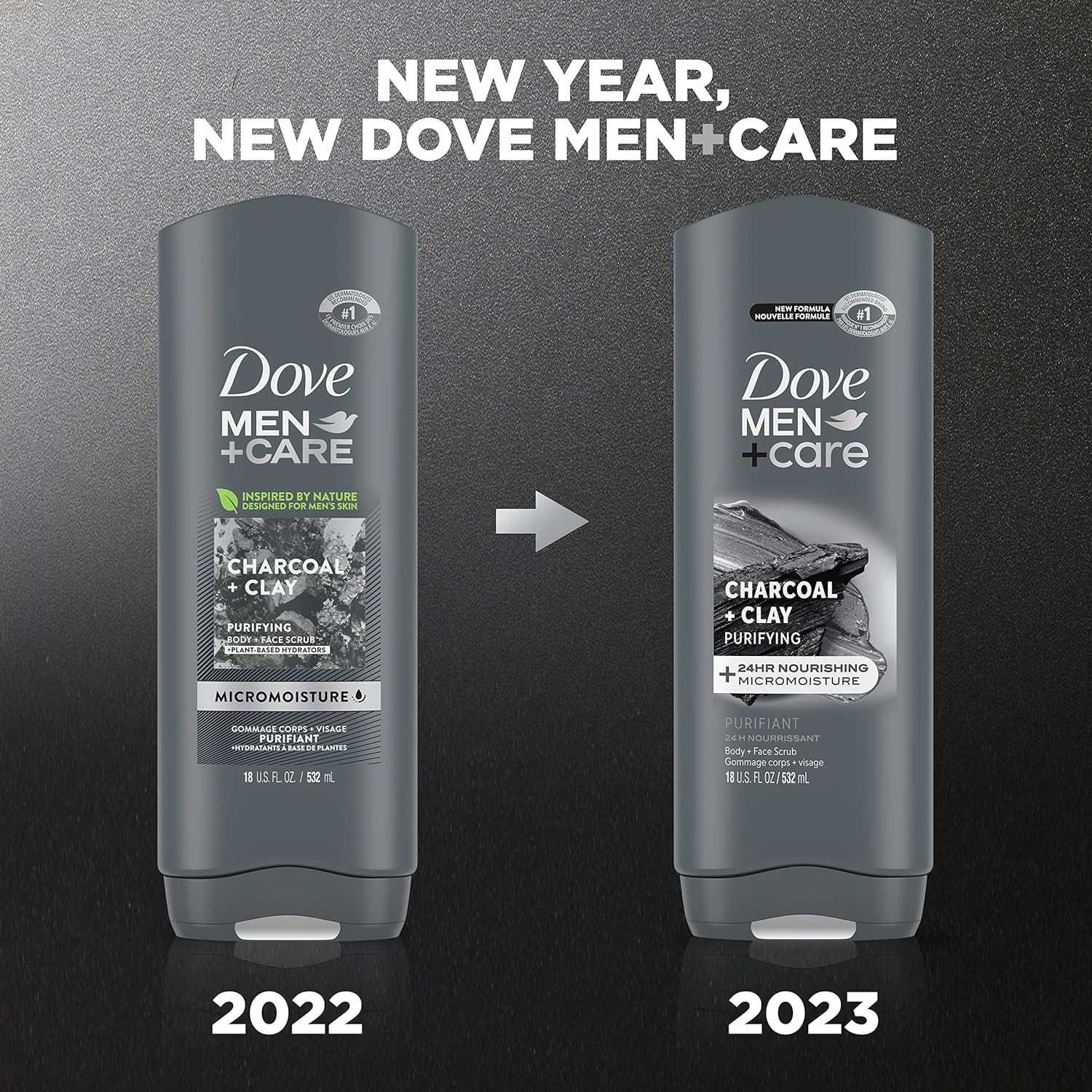 Dove Men+Care Body Wash Extra Fresh 4 Count for Men's Skin Care Body Wash Effectively Washes Away Bacteria While Nourishing Your Skin 18 oz