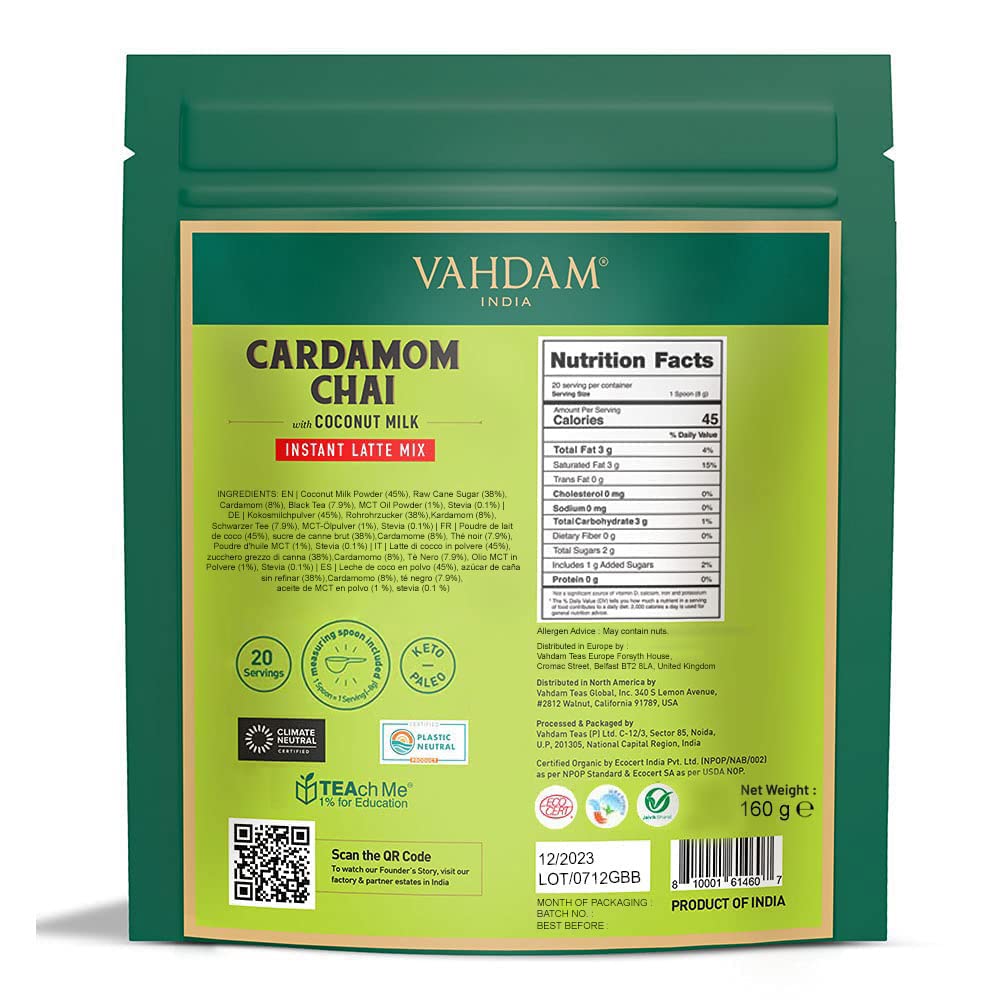 VAHDAM, Organic Turmeric Ginger Herbal Tea Bags (100 Pyramid Tea Bags) Caffeine Free, Non GMO, Gluten Free | 100% Pure Herbal Blend - Savory & Spicy | Plant-Based Tea Bags | Resealable Ziplock Pouch