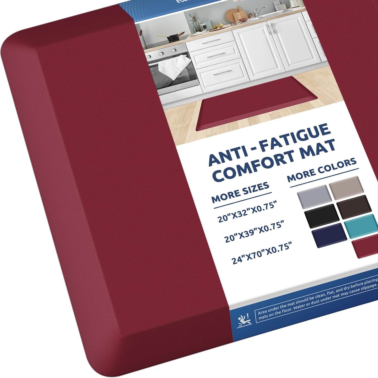 KitchenClouds Kitchen Mat Cushioned Anti Fatigue Rug 17.3