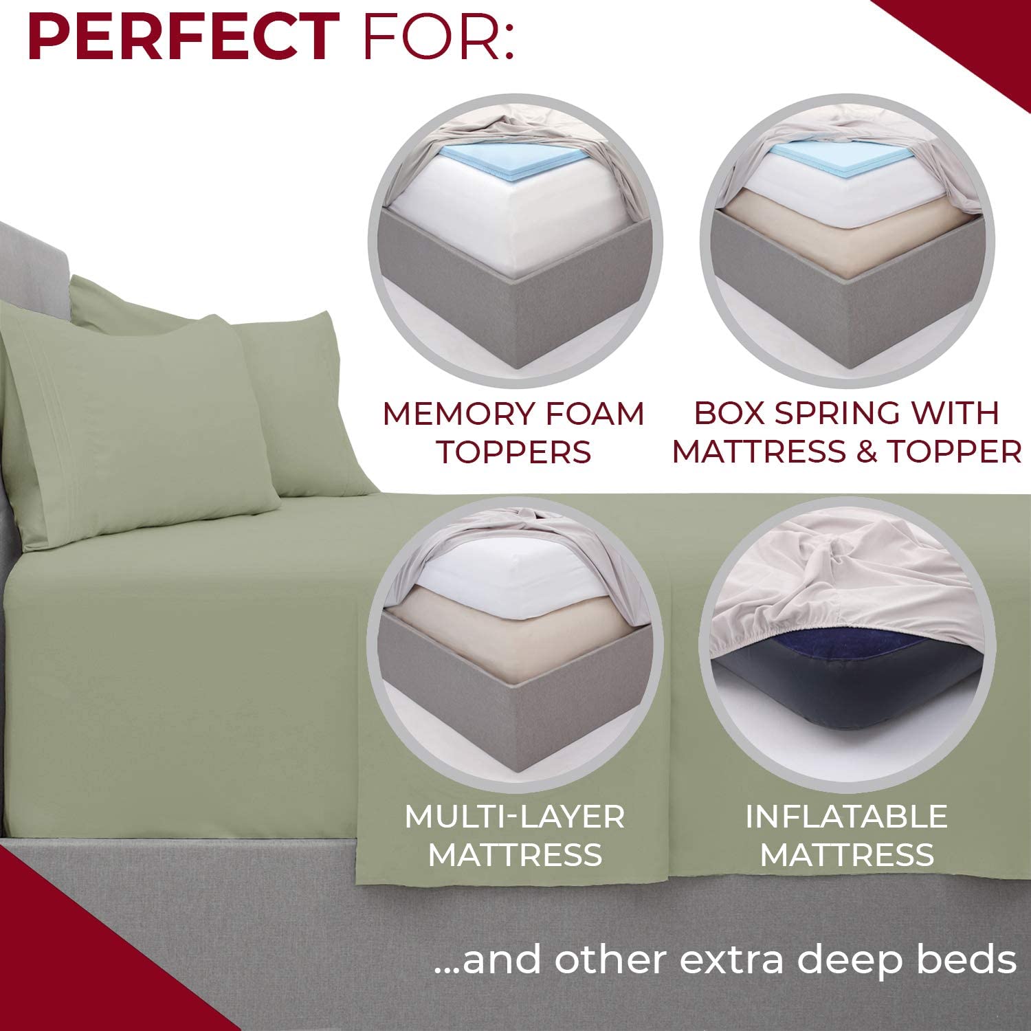 Queen Sheet Sett- 4 Piece