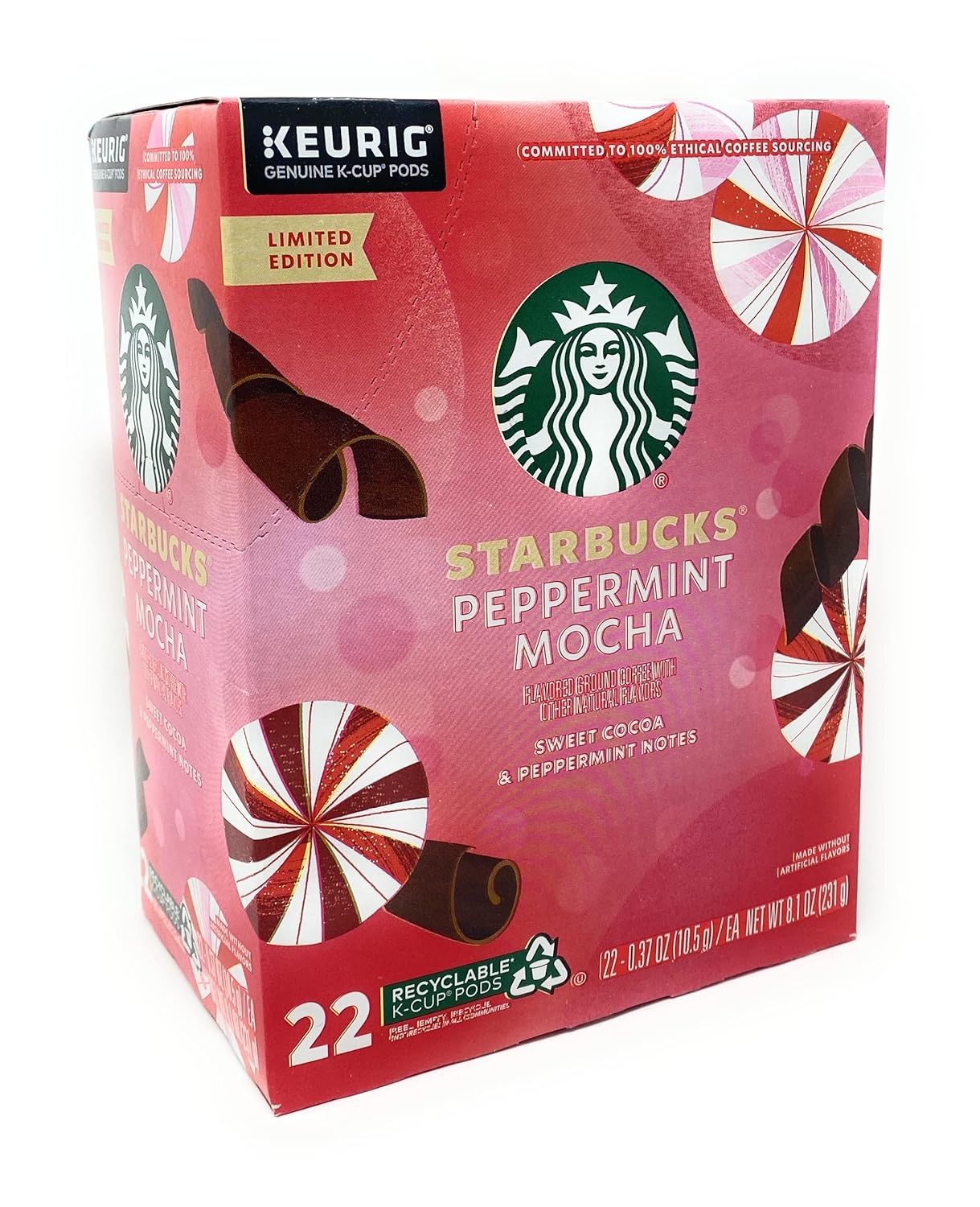 Starbucks K-Cup Coffee Pods, Starbucks Blonde Roast Coffee, Veranda Blend for Keurig Brewers, 100% Arabica, 6 boxes (60 pods total)