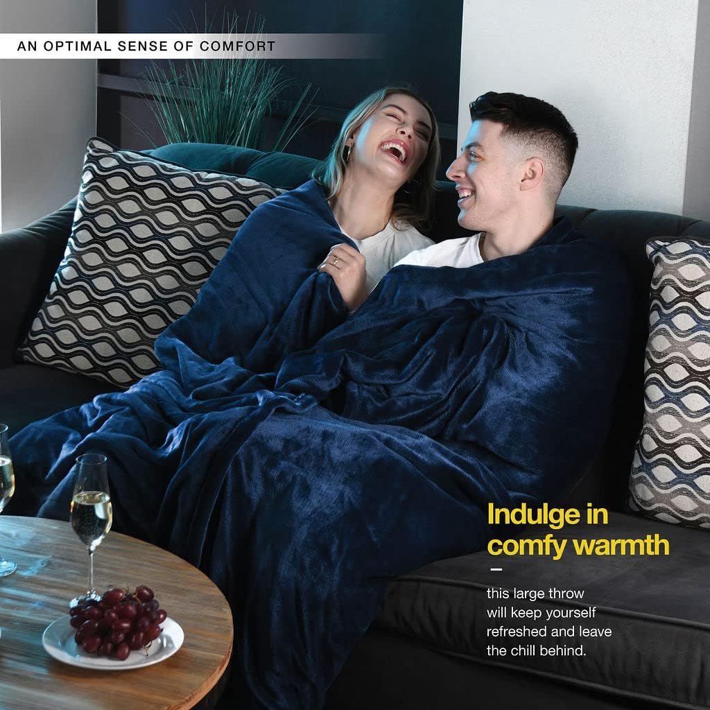 Medical king Heated Blanket, Machine Washable Extremely Soft & Comfortable Electric Blanket Throw Fast Heating with Hand Controller 10 Heating Settings & auto Shut-Off (Gray, 50 x 60)