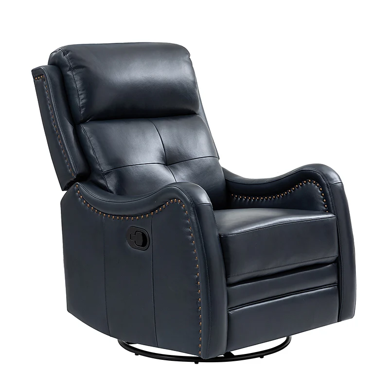 Amelia Genuine Leather Swivel Rocker Recliner