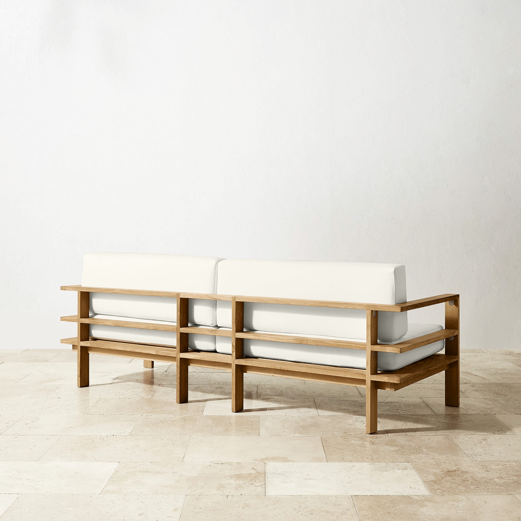 Ojai Outdoor Natural Teak Sofa (90