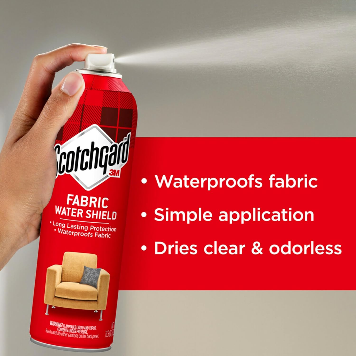 Scotchgard Fabric Water Shield, Water Repellent Spray for Spring and Summer Clothing and Household Upholstery Items, Long-Lasting Protection for Seasonal Fabric, Two 10 Oz Cans (Pack of 2)