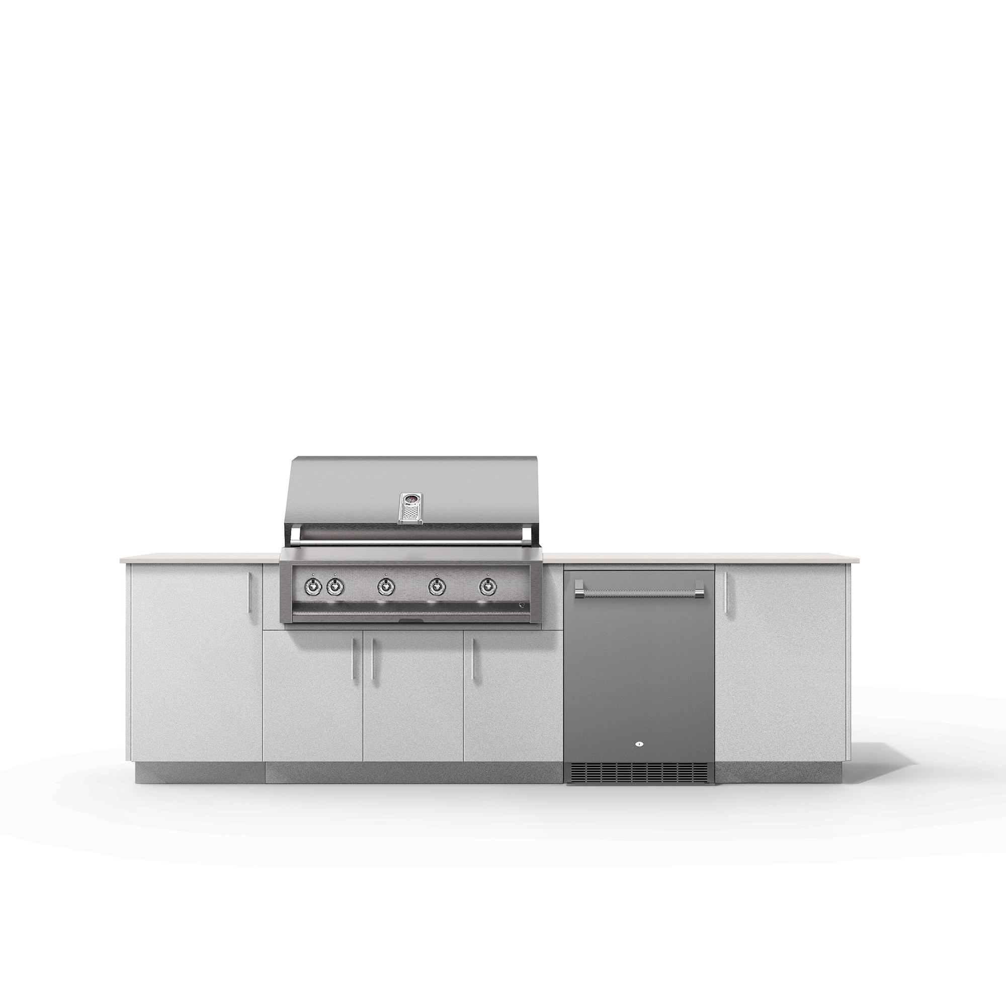 Urban Bonfire Outdoor Kitchen x Hestan 42” Grill and Fridge