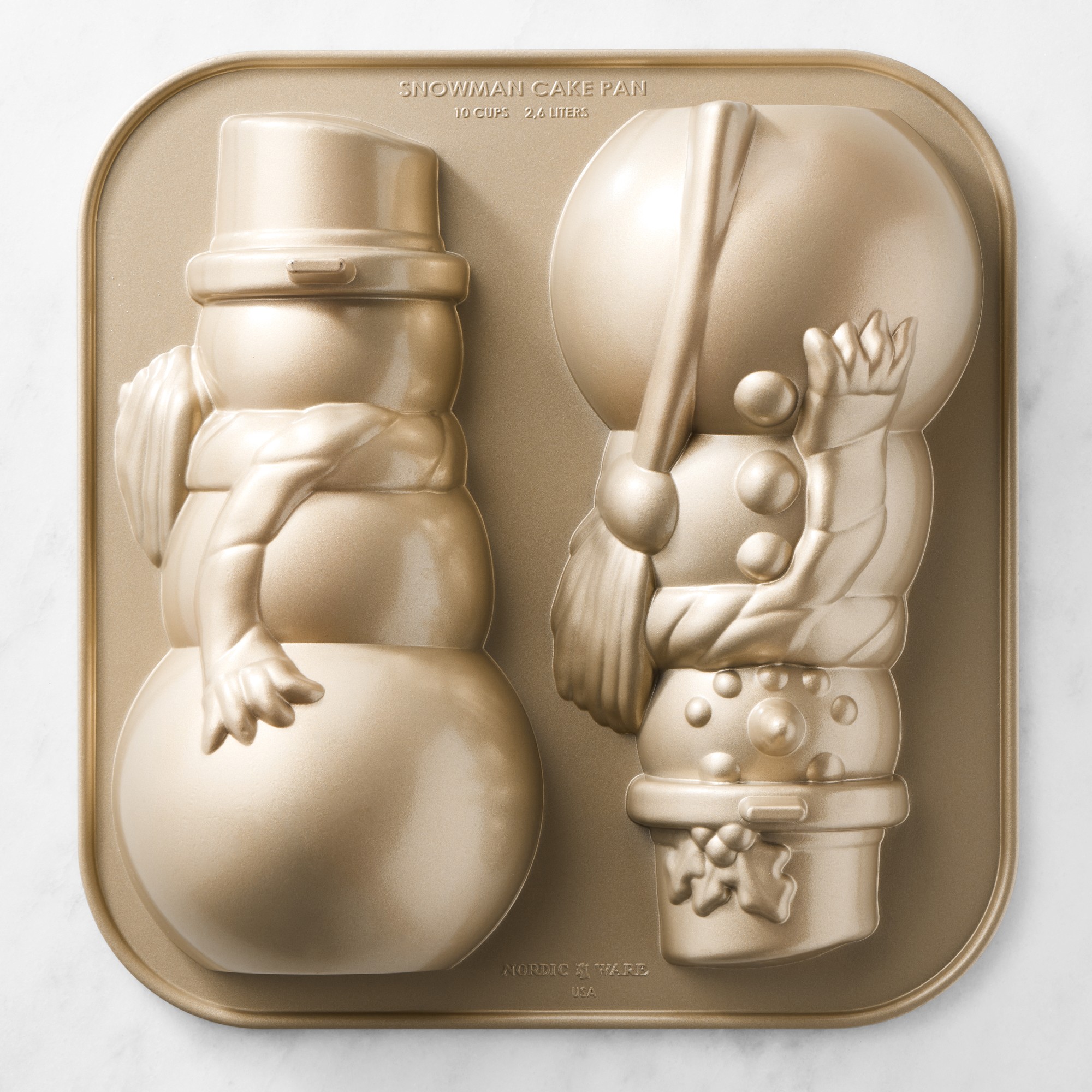 Nordic Ware Nonstick Cast Aluminum 3D Snowman Pan