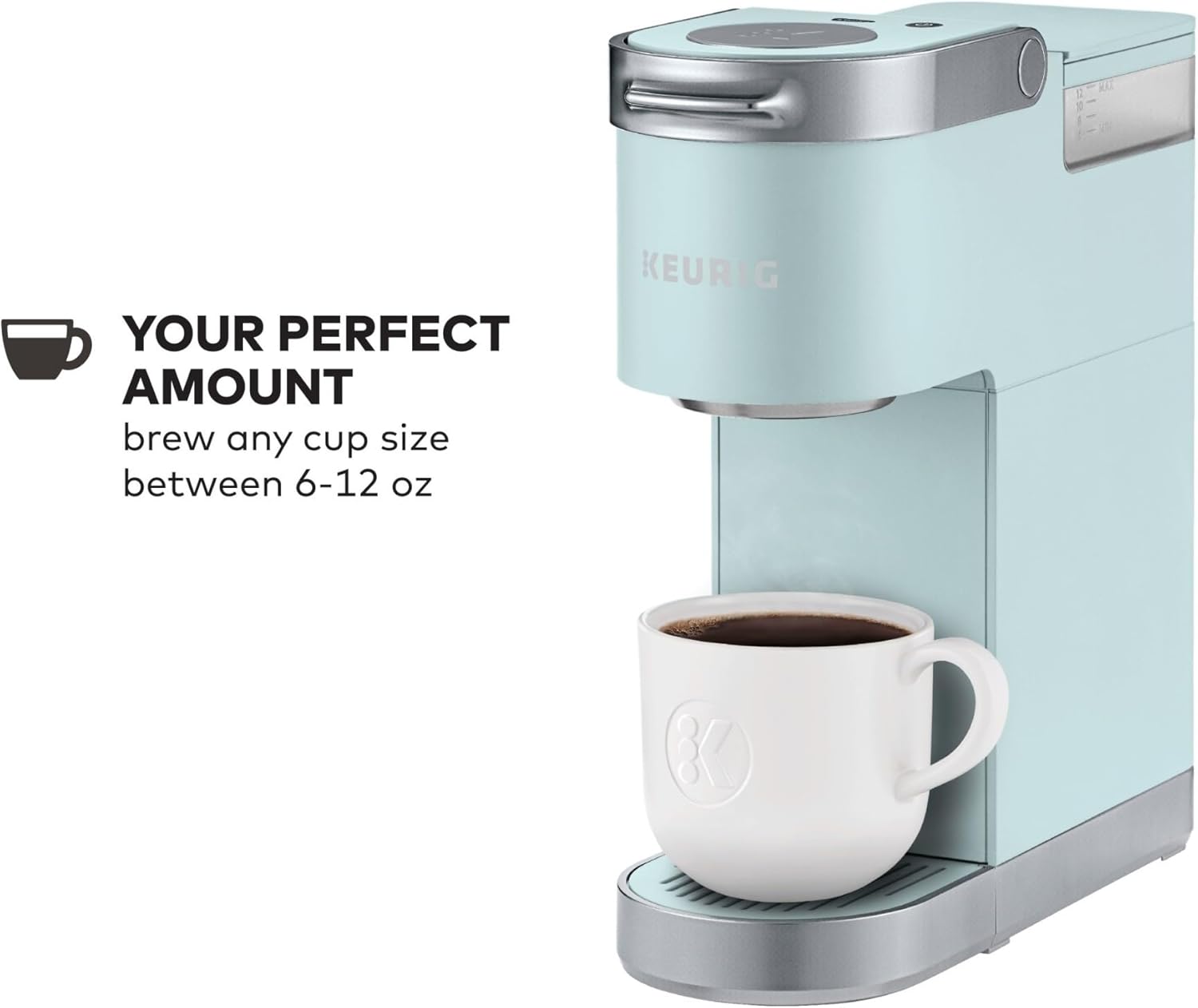 Keurig K-Mini Plus Single Serve K-Cup Pod Coffee Maker, with 6 to 12oz Brew Size, Stores up to 9 K-Cup Pods, Travel Mug Friendly, Matte Black