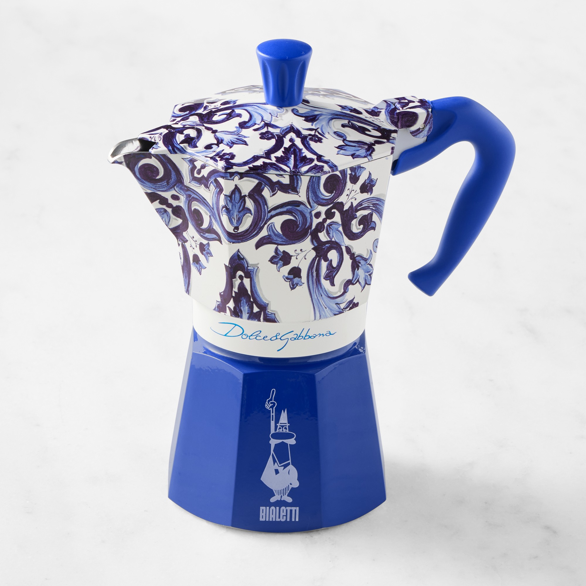 Bialetti Moka Dolce & Gabbana Stovetop Espresso Maker, Blu Mediterraneo