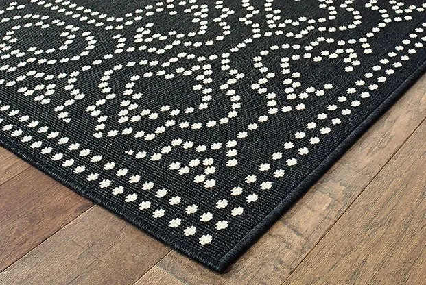 Marina 1247K Black Ivory Rug