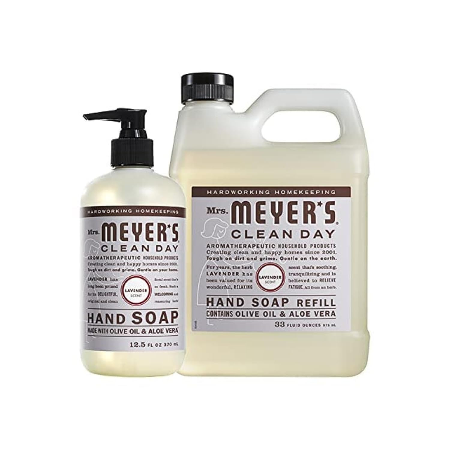 MRS. MEYER'S CLEAN DAY Hand Soap, Made with Essential Oils, Biodegradable Formula, Honeysuckle, 12.5 fl. oz - Pack of 3