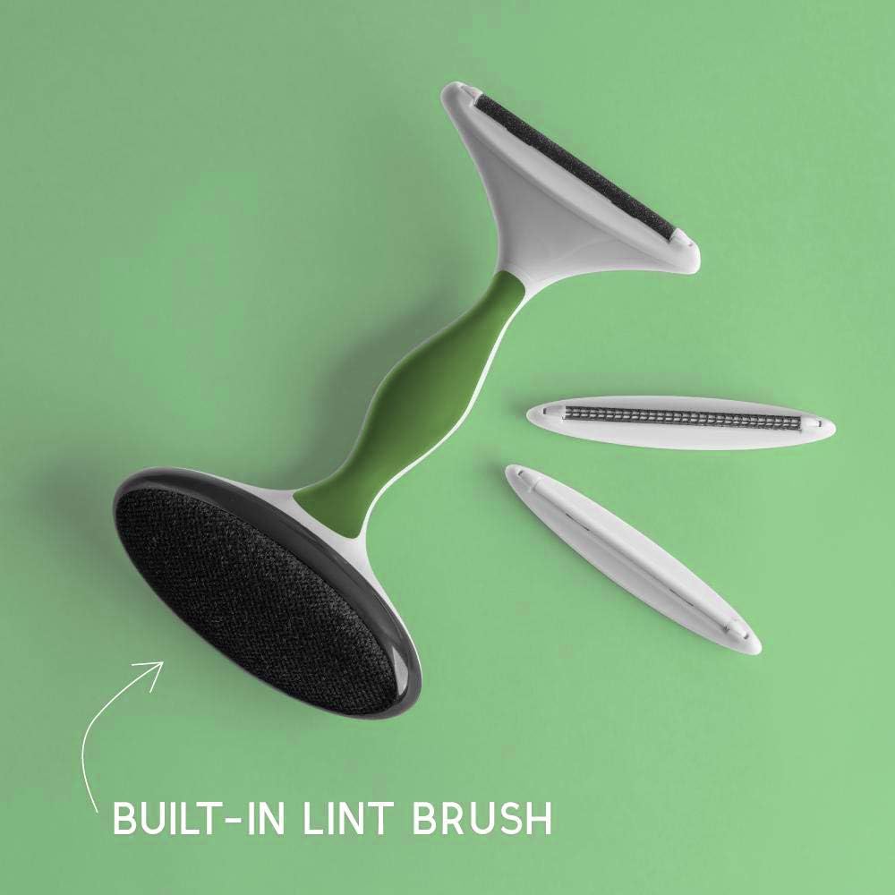 GLEENER Battery-Free Fabric Shaver & Lint Brush | Ultimate Fuzz Remover | Adjustable Depiller Lint Remover for Clothing & Furniture (Slate Blue)