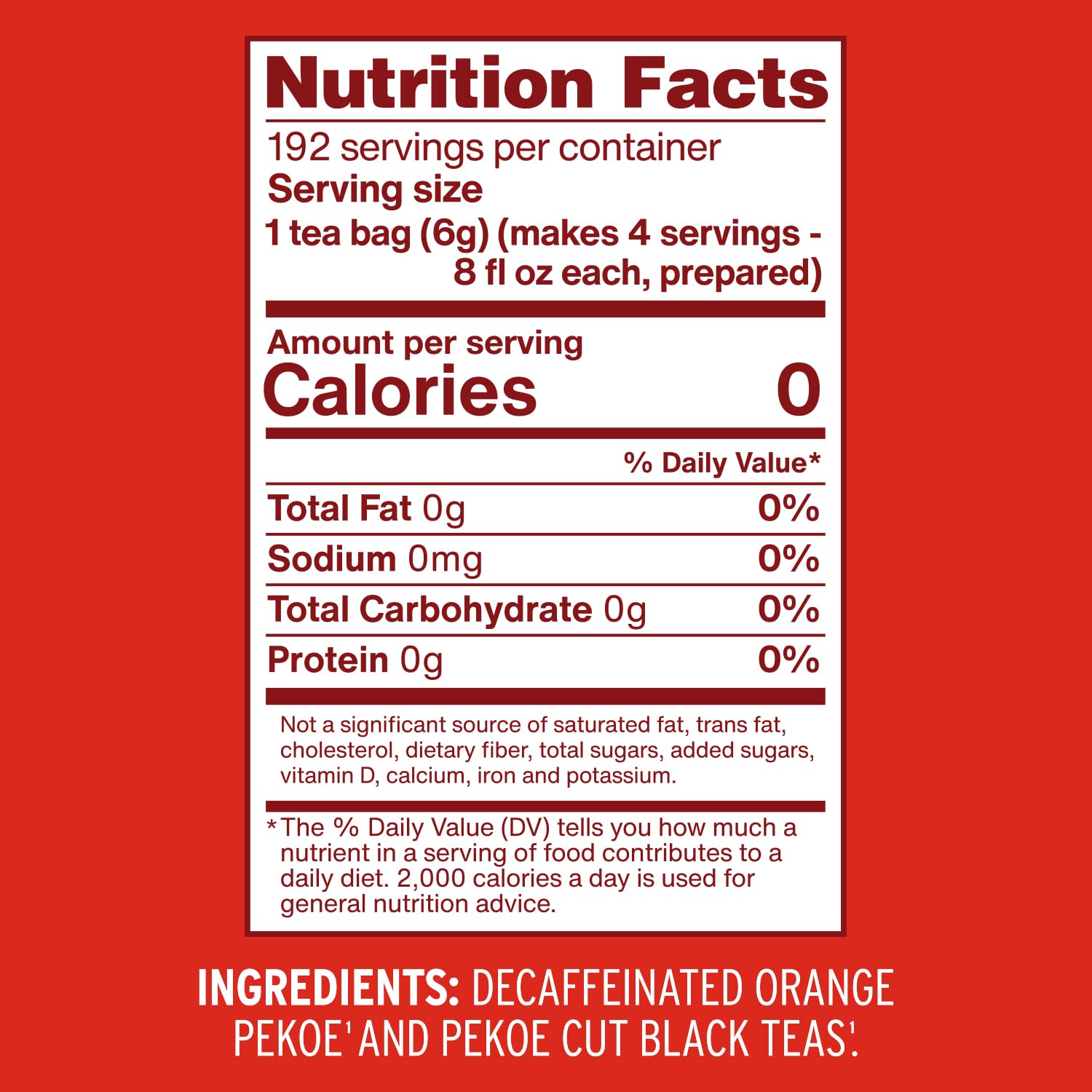 Luzianne Unsweetened Iced Tea Bags, Gallon Size, 24ct Box (Pack of 1)