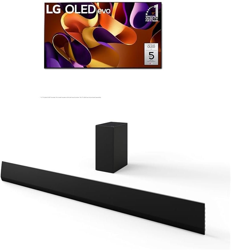 LG 83-Inch Class OLED evo G4 Series Smart TV 4K Processor Flat Screen with Magic Remote AI-Powered with Alexa Built-in (OLED83G4WUA, 2024)