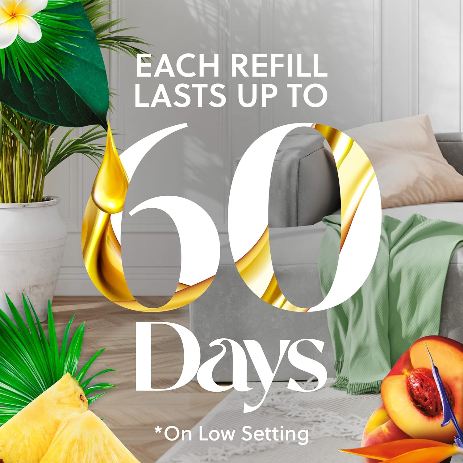 Air Wick Plug in Scented Oil Refill, 5 ct, Sandalwood , Air Freshener, Essential Oils