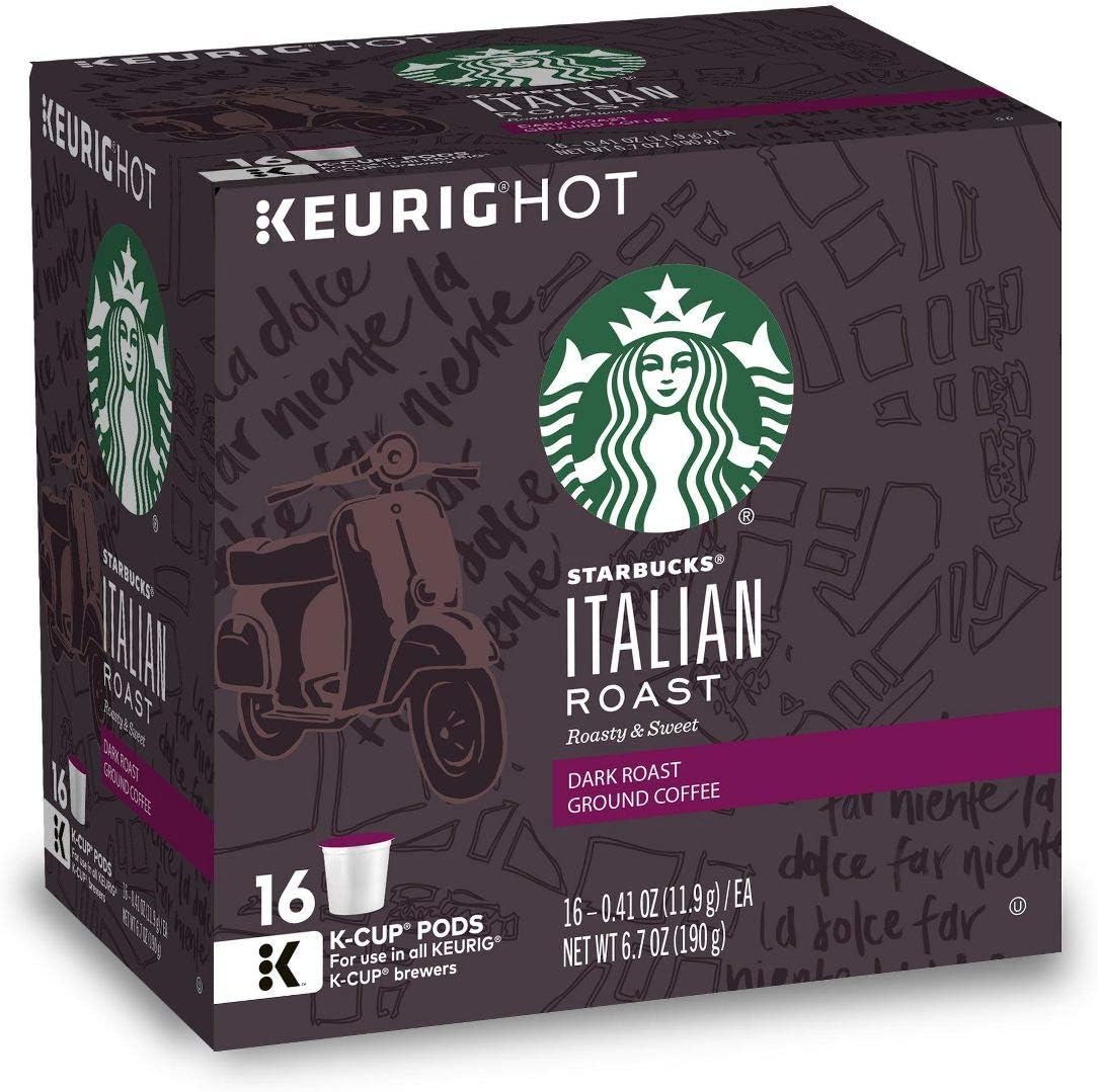 Starbucks K-Cup Coffee Pods, Dark Roast Coffee, French Roast for Keurig Brewers, 100% Arabica, 4 boxes (96 pods total)