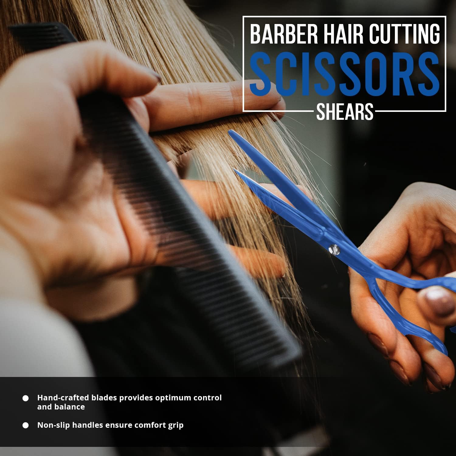 Utopia Care Hair Cutting and Hairdressing Scissors 6.5 Inch, Premium Stainless Steel shears with smooth Razor & Sharp Edge Blades, for Salons, Men & Women, Kids, Adults, & Pets - Silver