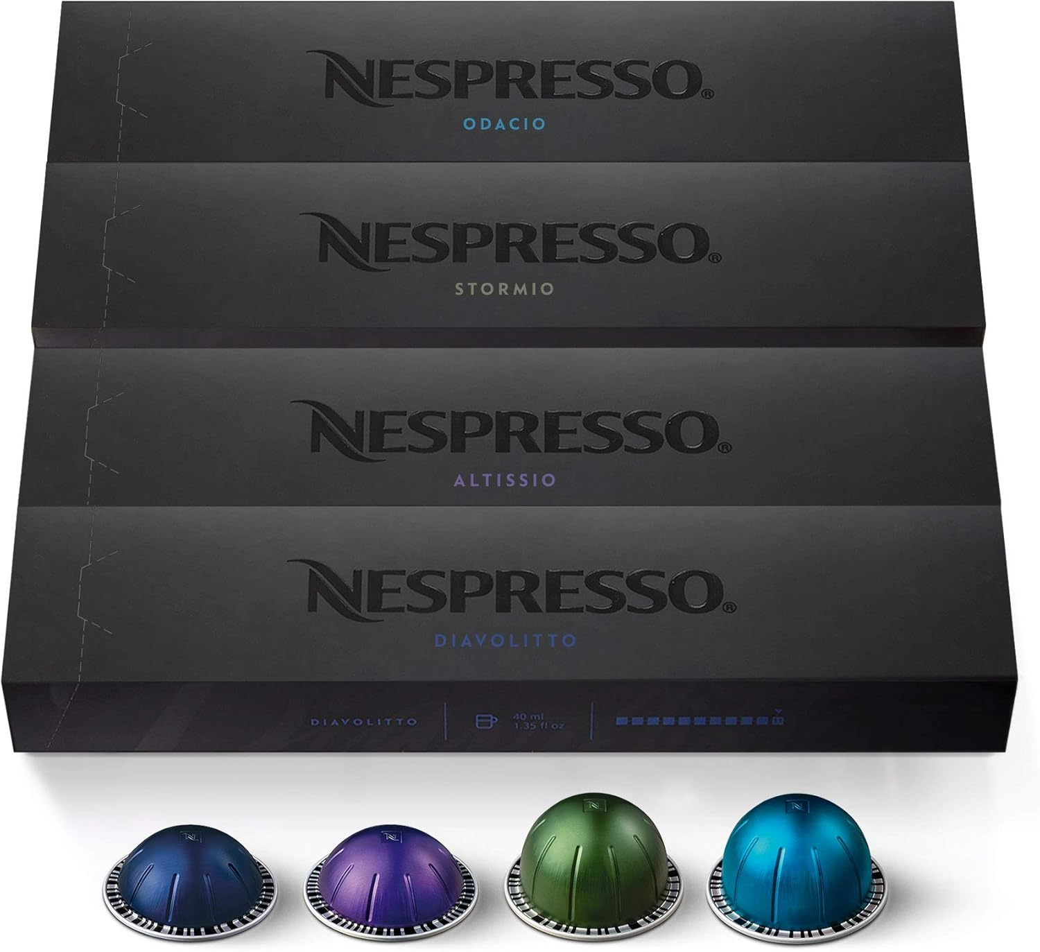 Nespresso Capsules Vertuo, Variety Pack, Medium and Dark Roast Coffee, 30 Count Coffee Pods, Brews 7.8 oz.