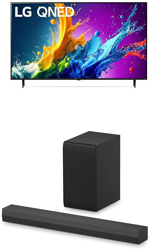 LG 86-Inch Class QNED80T Series LED Smart TV 4K Processor Flat Screen with Magic Remote AI-Powered with Alexa Built-in (86QNED80TUC, 2024)