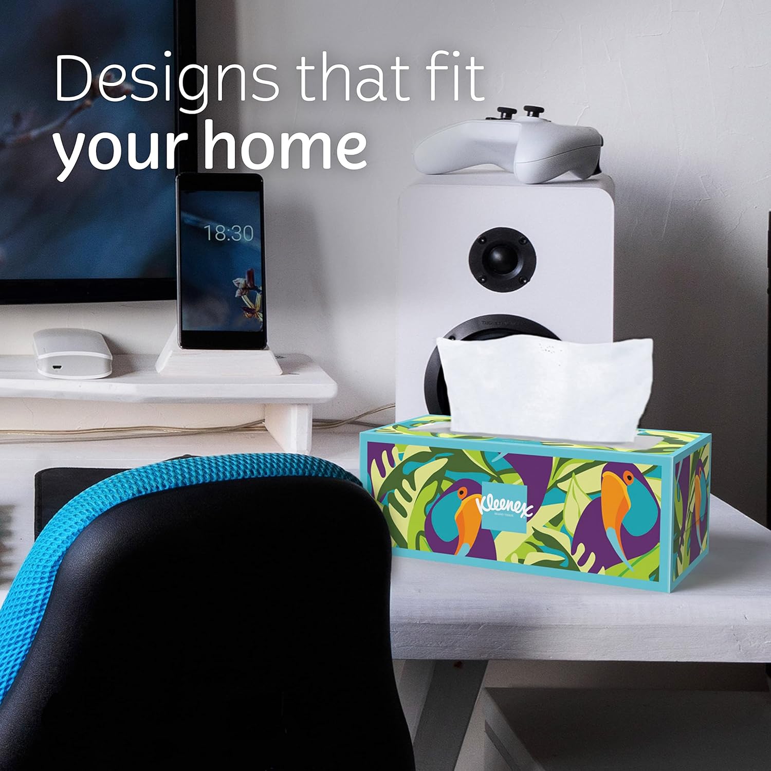 Kleenex Ultra Soft Facial Tissues, 8 Flat Boxes, 180 Tissues per Box, 3-Ply, Packaging May Vary