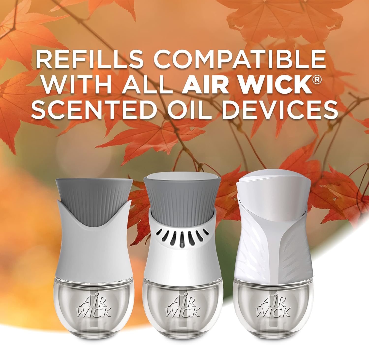 Air Wick Plug in Scented Oil Refill, 5 ct, Pumpkin Spice, Air Freshener, Essential Oils, Fall Scent, Fall Decor
