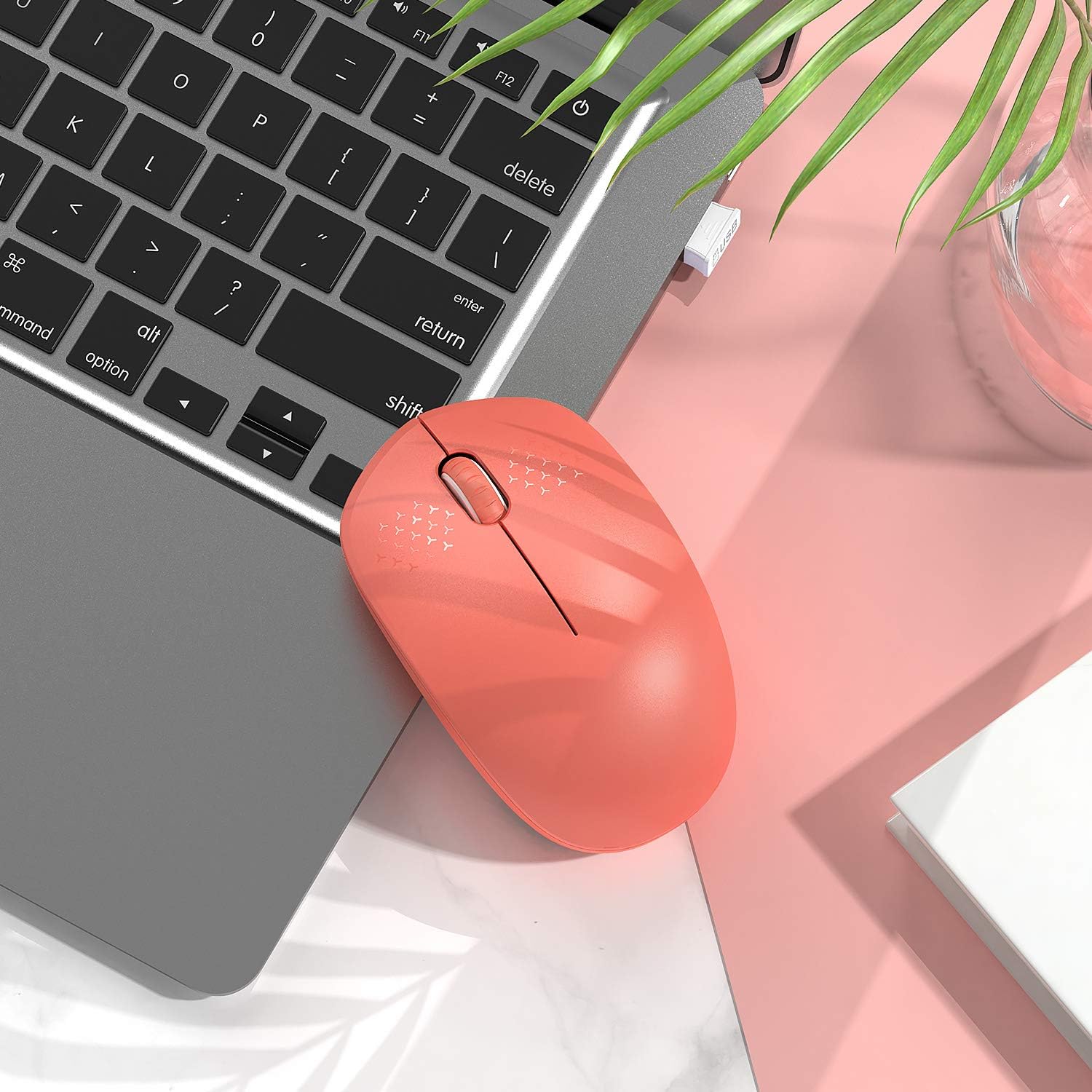 seenda Wireless Mouse, 2.4G Noiseless Mouse with USB Receiver - Portable Computer Mice for PC, Tablet, Laptop with Windows System - Mint Green