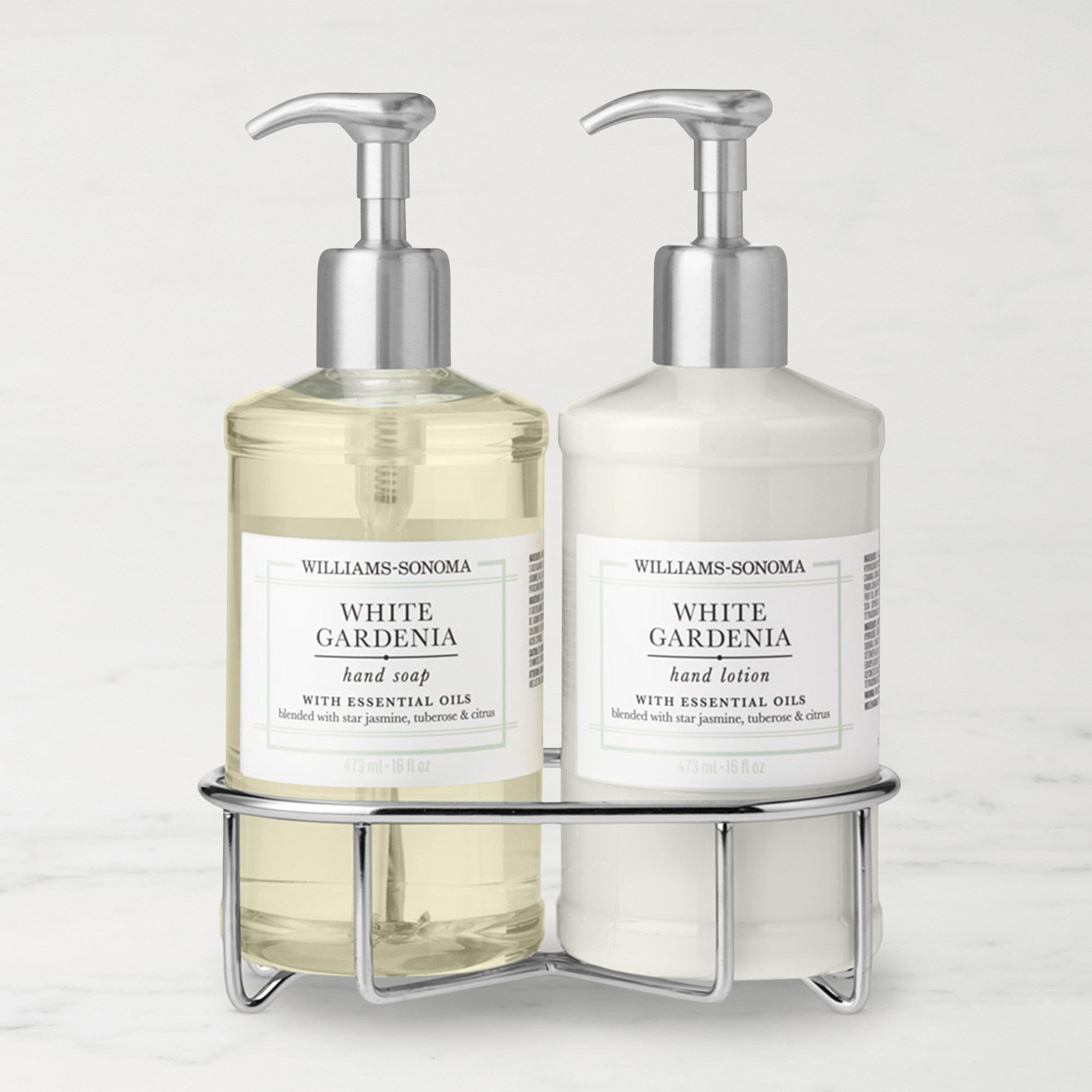 Williams Sonoma White Gardenia Hand Soap & Lotion 3-Piece Set