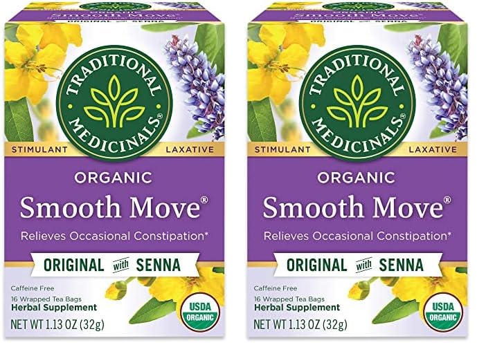 Traditional Medicinals Smooth Move, Helps Relieve Constipation Overnight, 16 Teabags