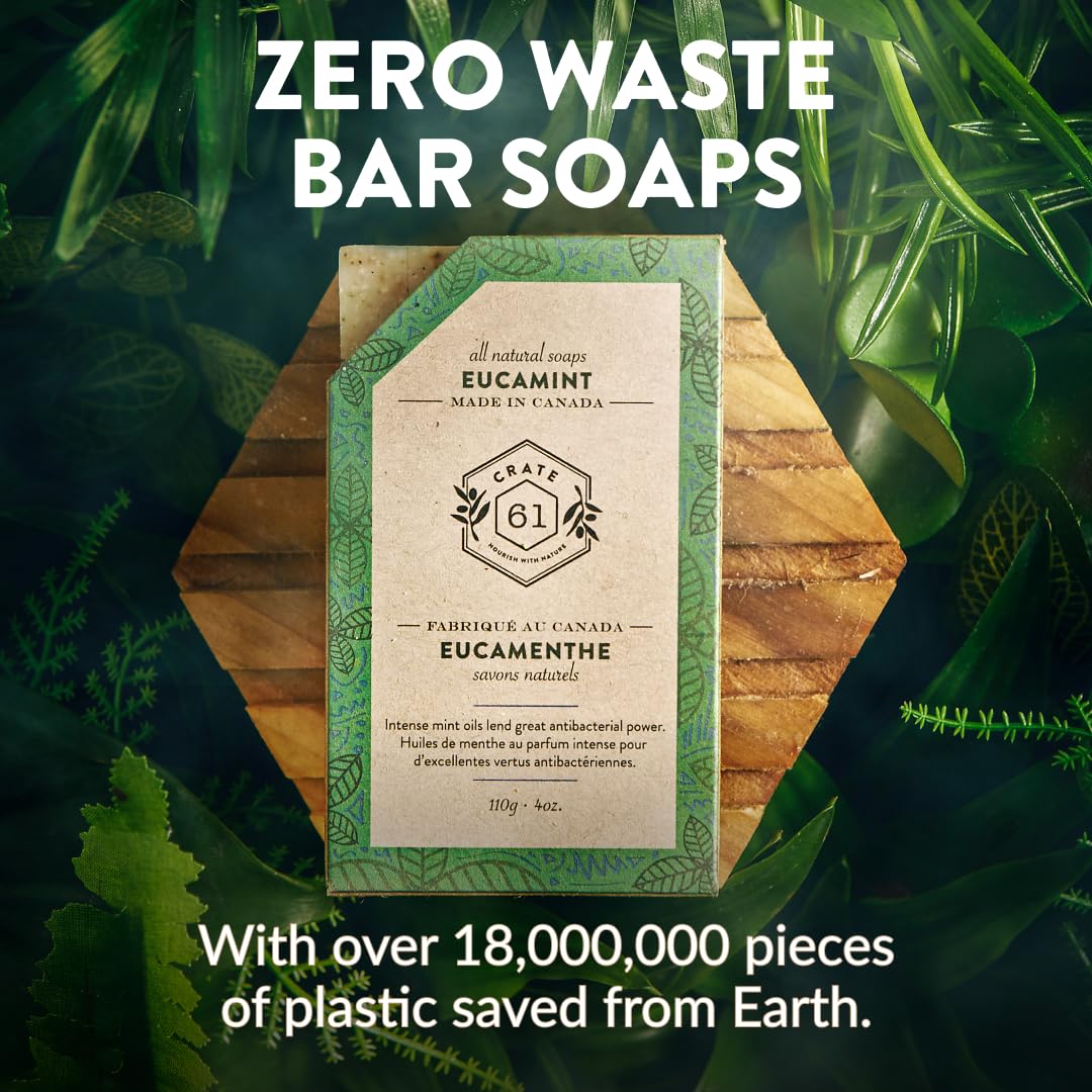 Handmade Vegan Natural Bar Soap Cold Pressed For Face And Body, With Premium Essential Oils, Eucalyptus & Peppermint For Men And Women 3 Pack (Lavender)