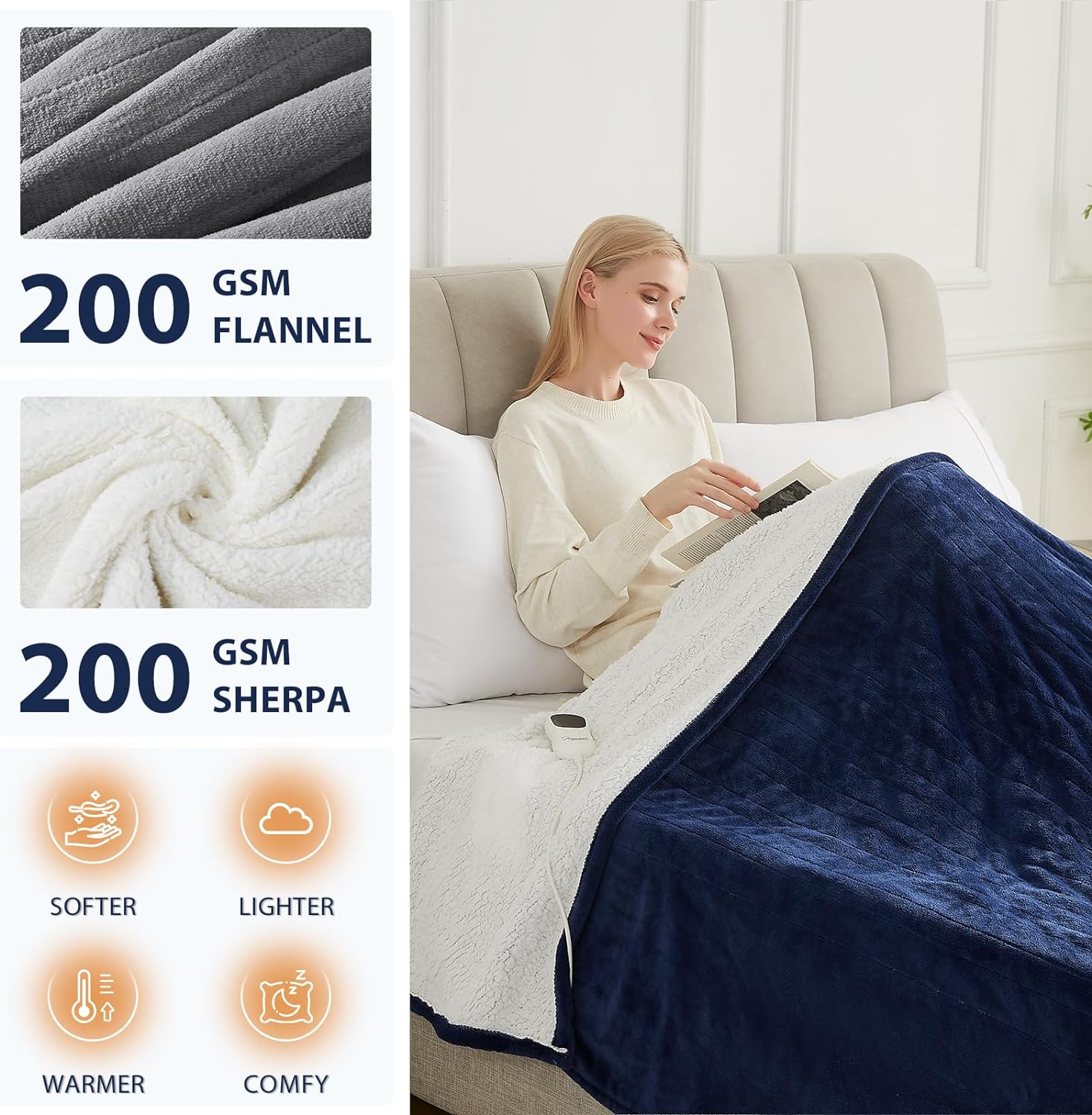 Homemate Heated Blanket Electric Throw - 50