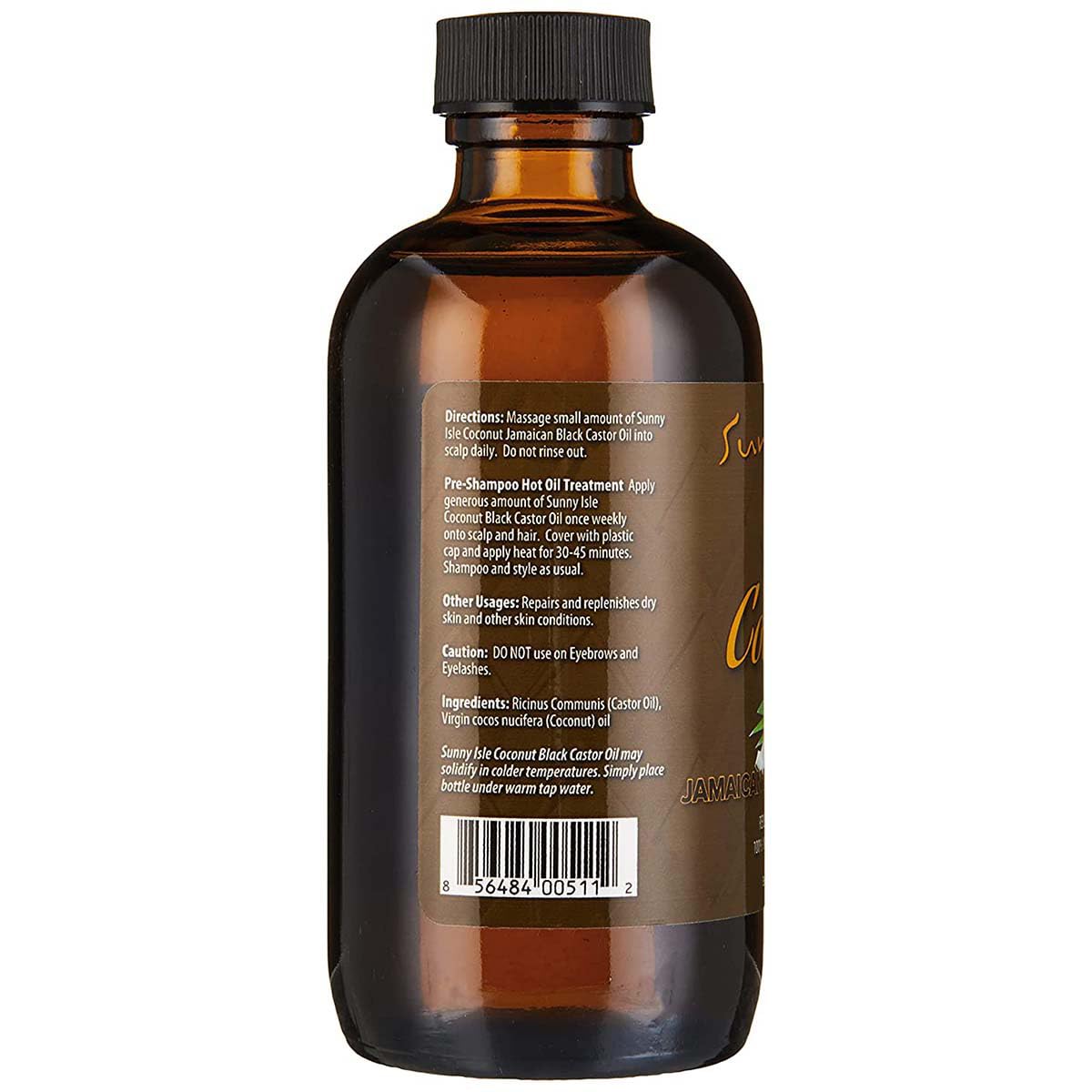 Sunny Isle Jamaican Black Castor Oil 4oz | 100% Natural Treatment for Hair, Scalp and Skin