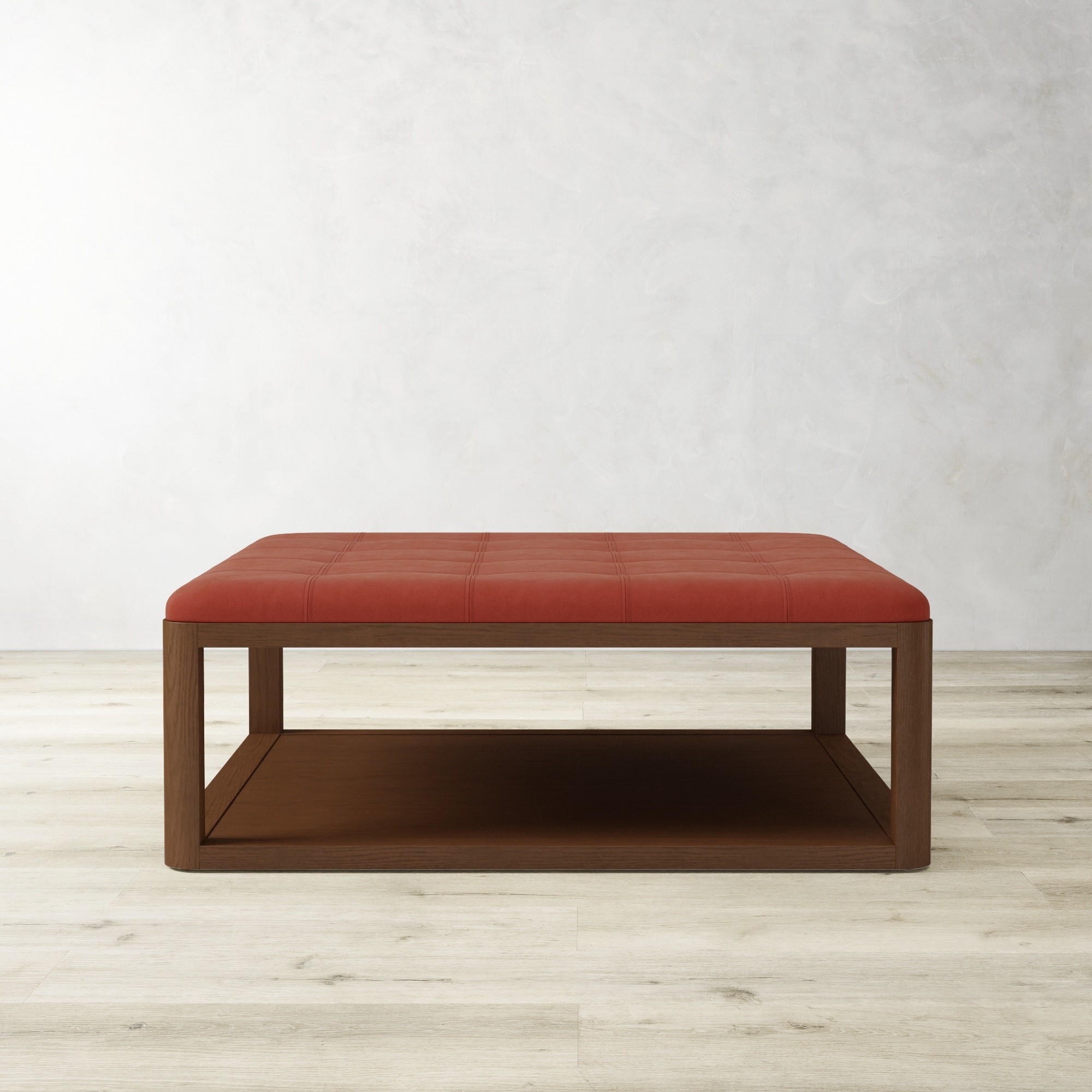 Porte Grid Tufted Rectangular Ottoman (48