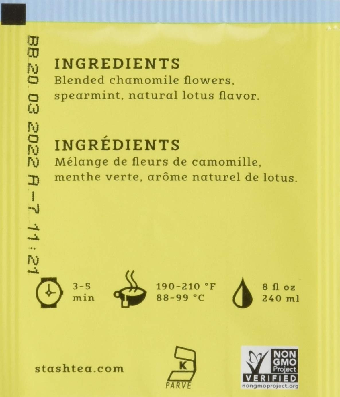 Stash Tea Double Bergamot Earl Grey Black Tea, Box of 100 Tea Bags