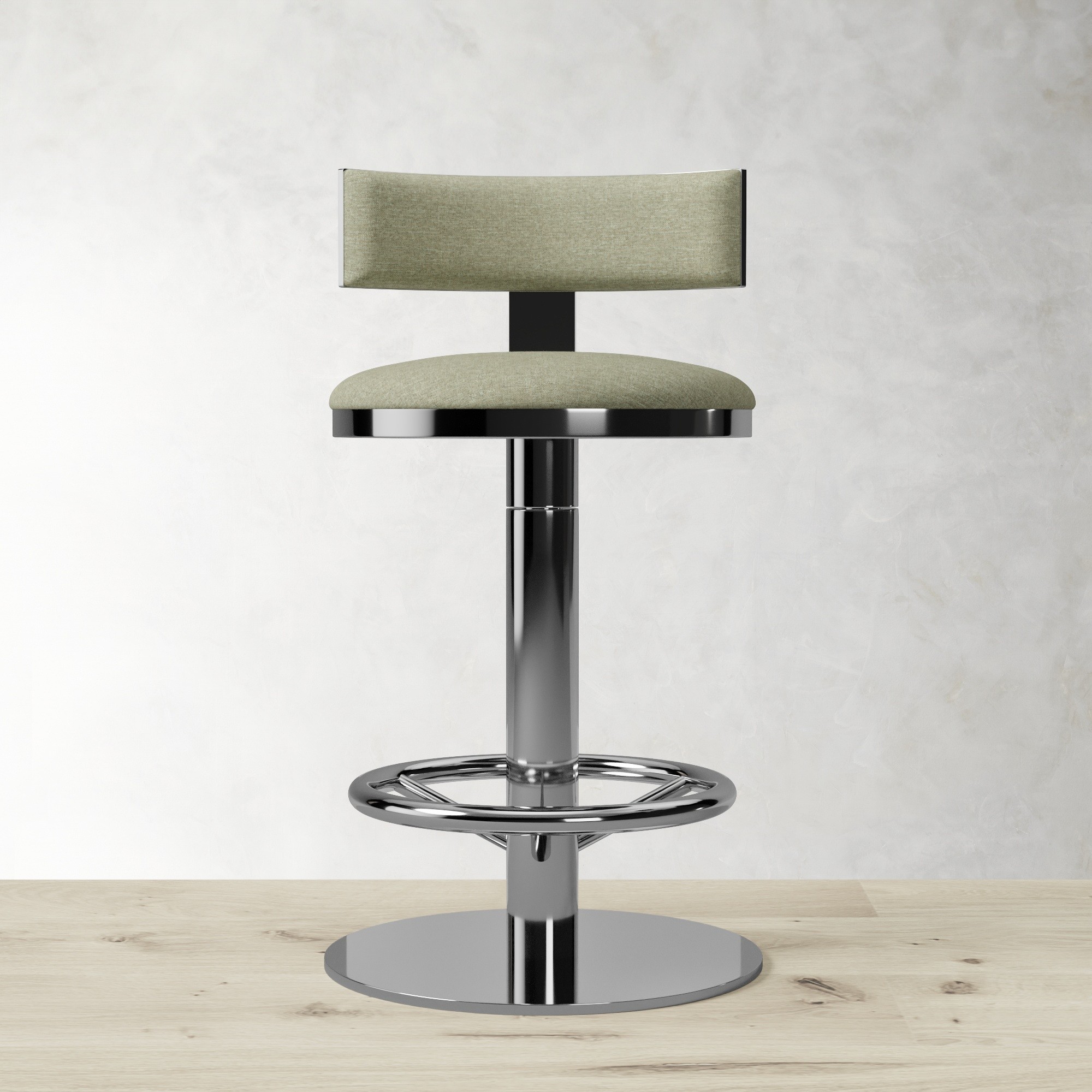 Larkin Upholstered Pedestal Counter & Bar Stool