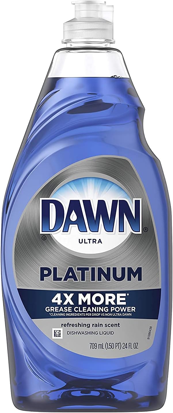 Dawn Platinum Dishwashing Liquid Dish Soap, Refreshing Rain Scent, 32.7 fl oz
