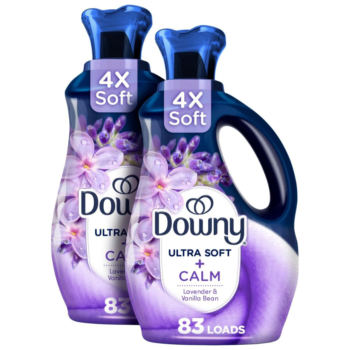 Downy Infusions Laundry Fabric Softener Liquid, CALM, Lavender and Vanilla Bean Scent, 56 fl oz (Pack of 2)