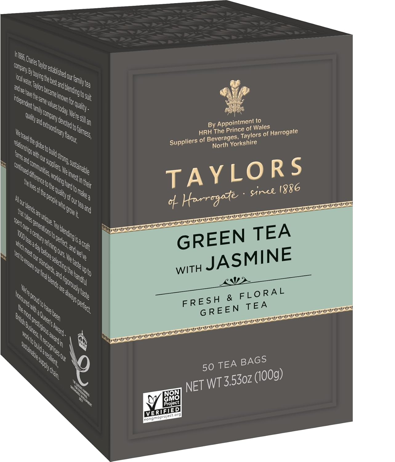 Taylors of Harrogate Organic Peppermint Herbal Tea, 50 Count