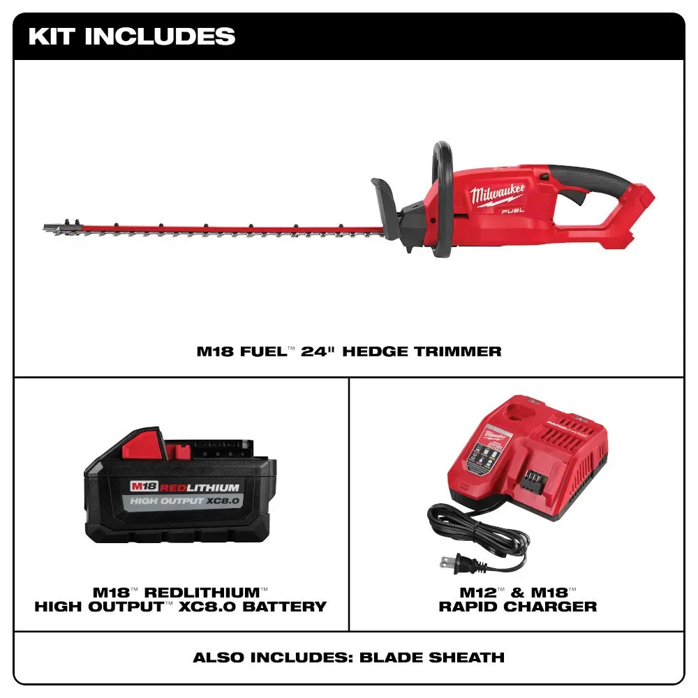Milwaukee 2726-21HD M18 FUEL 18V 24-Inch Ergonomic Hedge Trimmer Kit