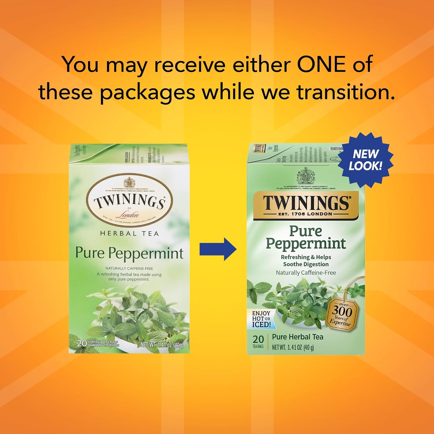 Twinings English Breakfast Black Tea Individually Wrapped Bags, 100 Count (Pack of 1), Smooth, Flavourful, and Robust, Caffeinated, Enjoy Hot or Iced | Packaging May Vary
