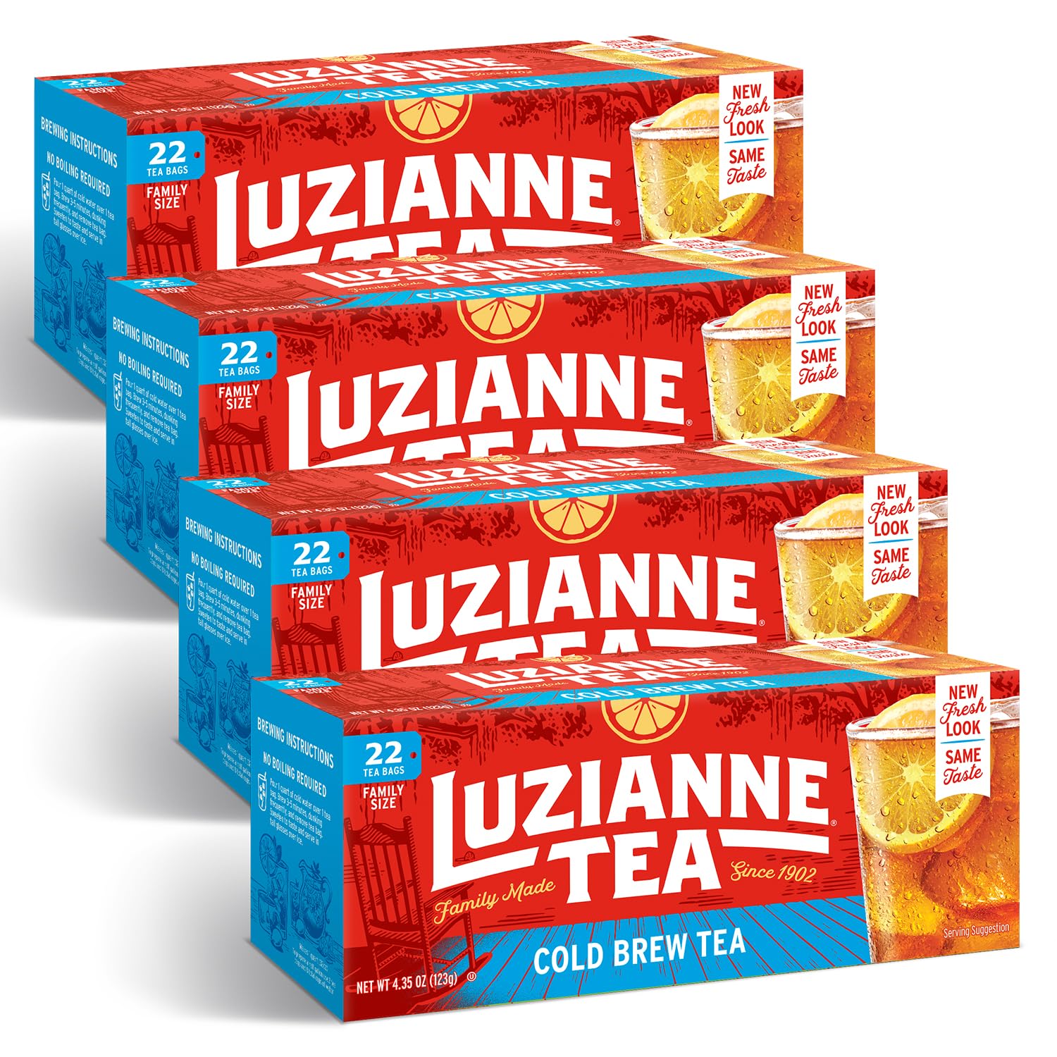 Luzianne Unsweetened Iced Tea Bags, Gallon Size, 24ct Box (Pack of 1)