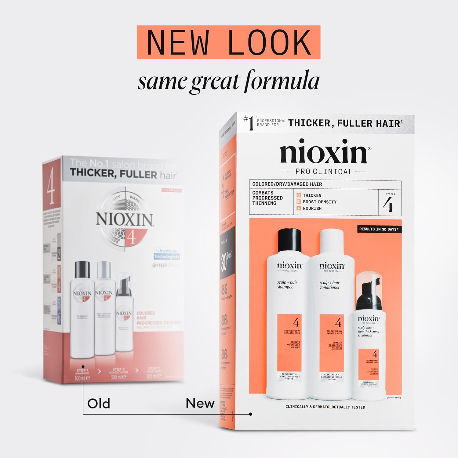 Nioxin Scalp + Hair Thickening System 2 - Hair Thickening System for Natural Hair with Progressed Thinning, Full Size (Packaging May Vary)