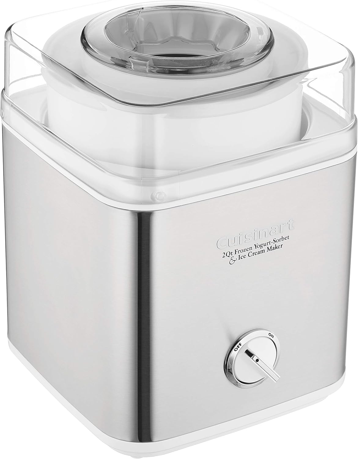 CUISINART Ice Cream Maker, Ice Cream and Frozen Yogurt Machine, 2-Qt. Double-Insulated Freezer Bowl, Silver, ICE30BCP1