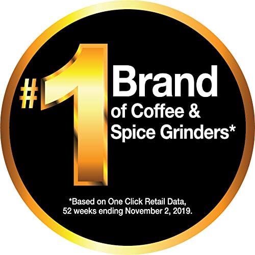 Krups One-Touch Coffee and Spice Grinder 3 Ounce Bean Hopper Easy to Use, One Touch Operation 200 Watts Coffee, Spices, Dry Herbs, Nuts, 12 Cup Black