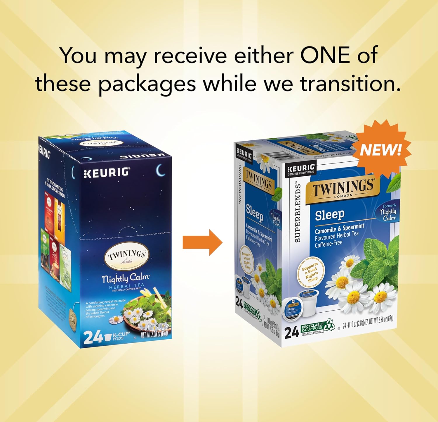 Twinings English Breakfast Black Tea K-Cup Pods for Keurig, 24 Count (Pack of 1), Smooth, Flavourful, Robust, Caffeinated, Enjoy Hot or Iced | Packaging May Vary