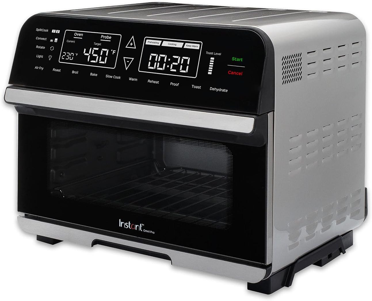 Instant Pot 10QT Air Fryer, 7-in-1 Functions with EvenCrisp Technology that Crisps, Broils, Bakes, Roasts, Dehydrates, Reheats & Rotisseries, Includes over 100 In-App Recipes, Stainless Steel