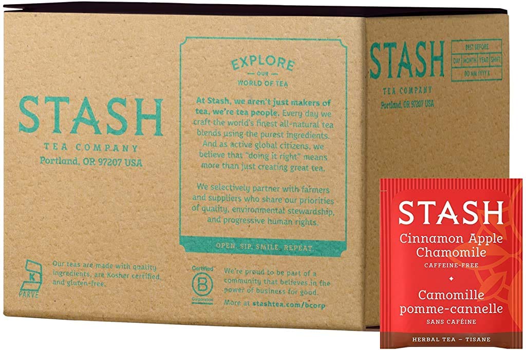 Stash Tea Double Bergamot Earl Grey Black Tea, Box of 100 Tea Bags