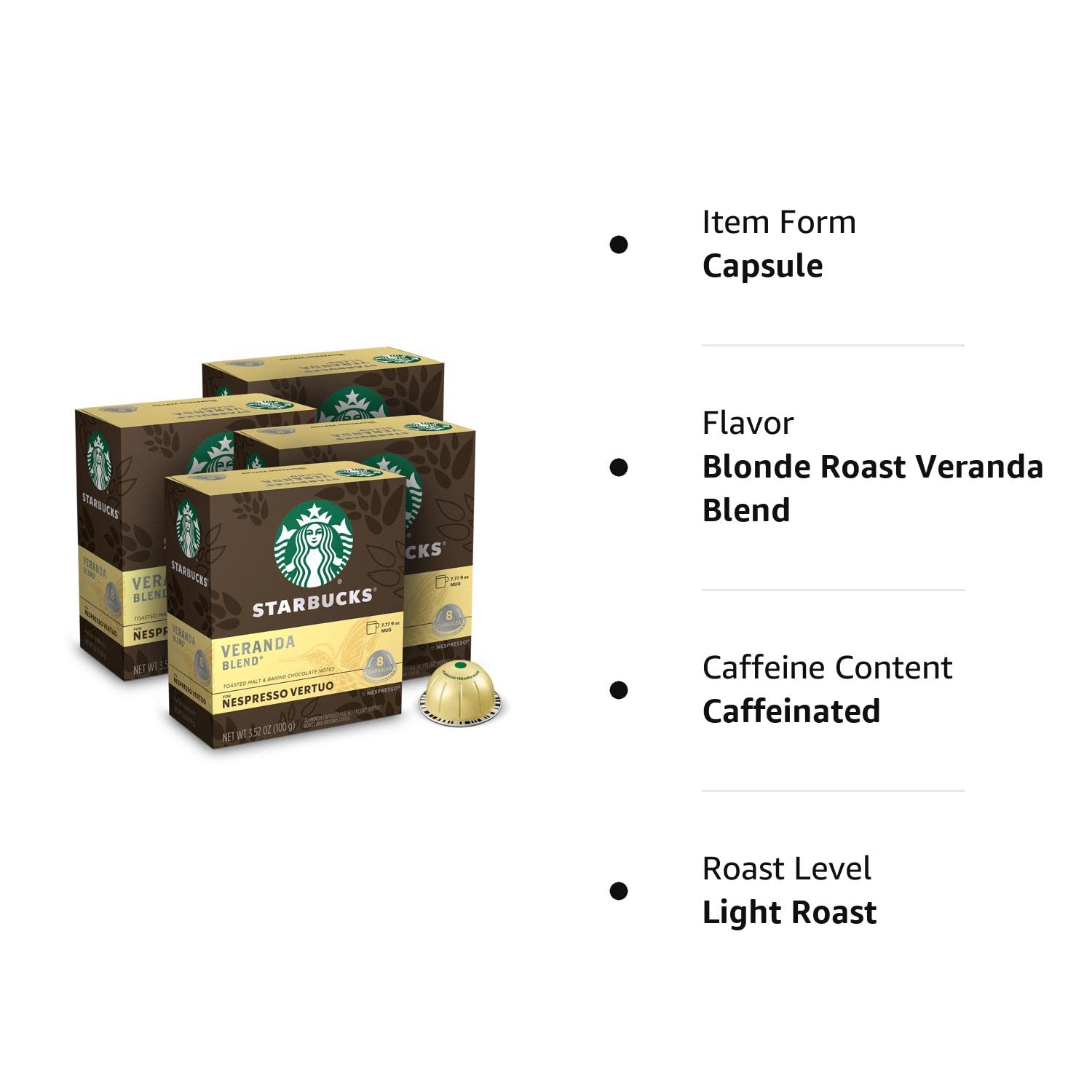 Starbucks by Nespresso Vertuo, Pike Place, Medium Roast Coffee 32-count Coffee Pods, Brews 7.8 oz.