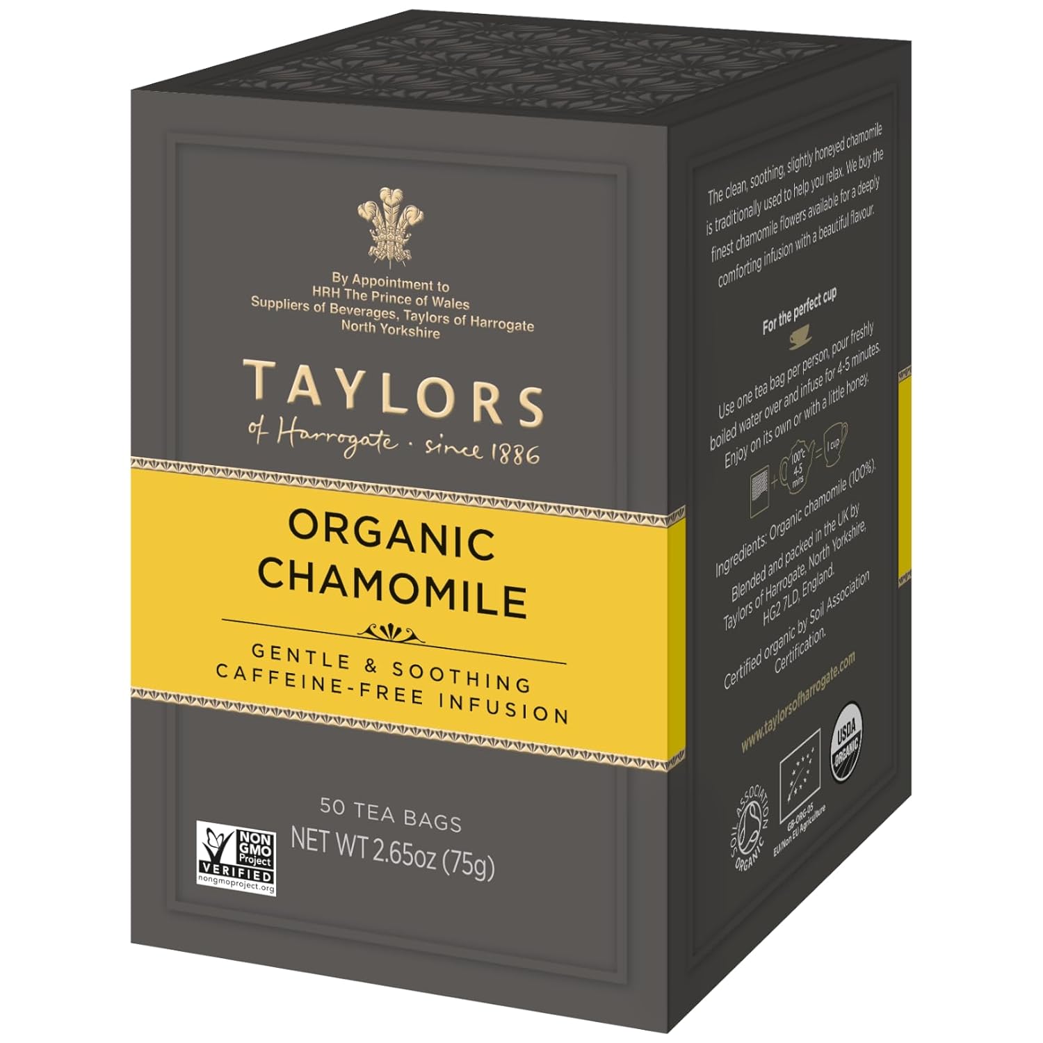 Taylors of Harrogate Organic Peppermint Herbal Tea, 50 Count