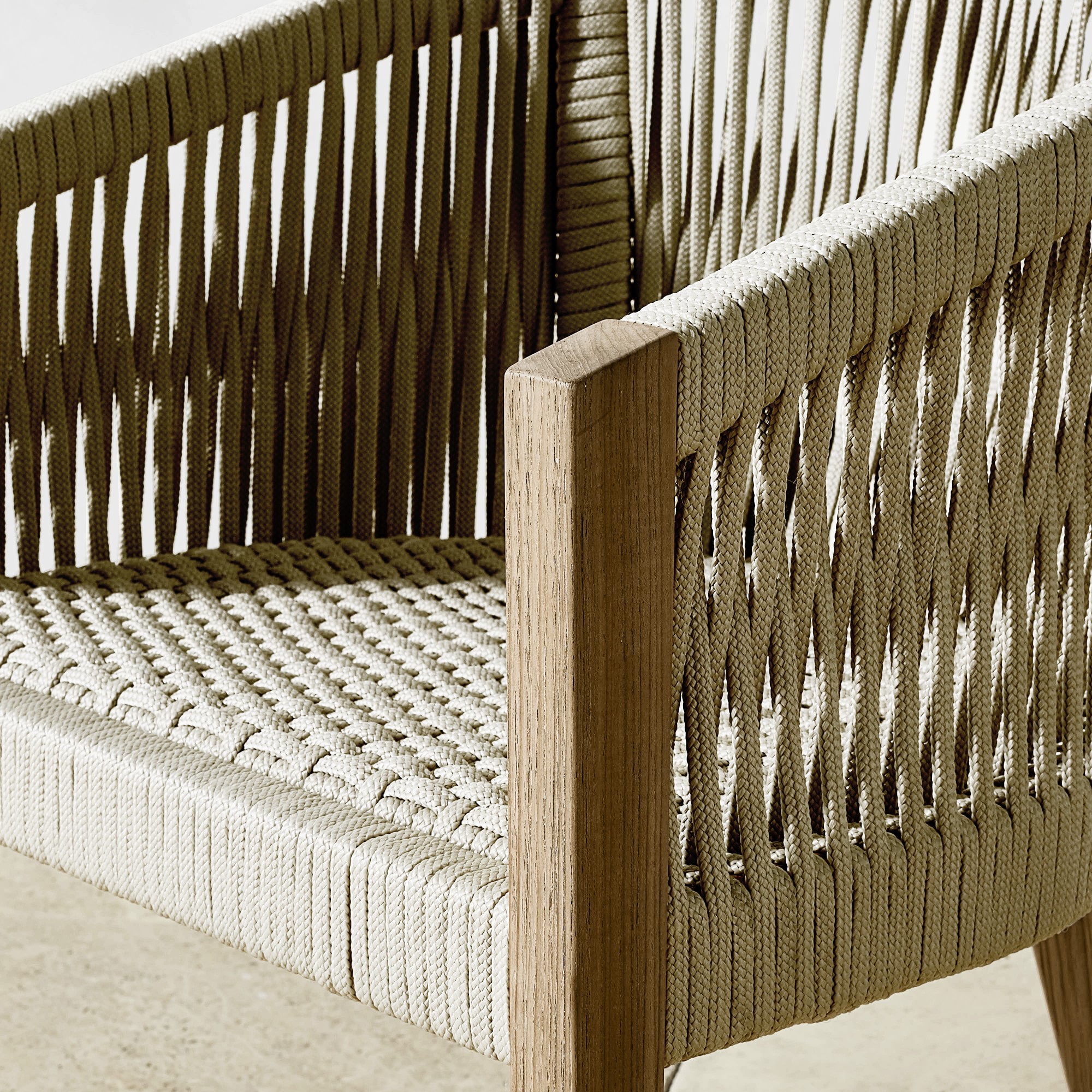 Larnaca Fiberstone Dining Table & Teak Pasadena Dining Chairs (96