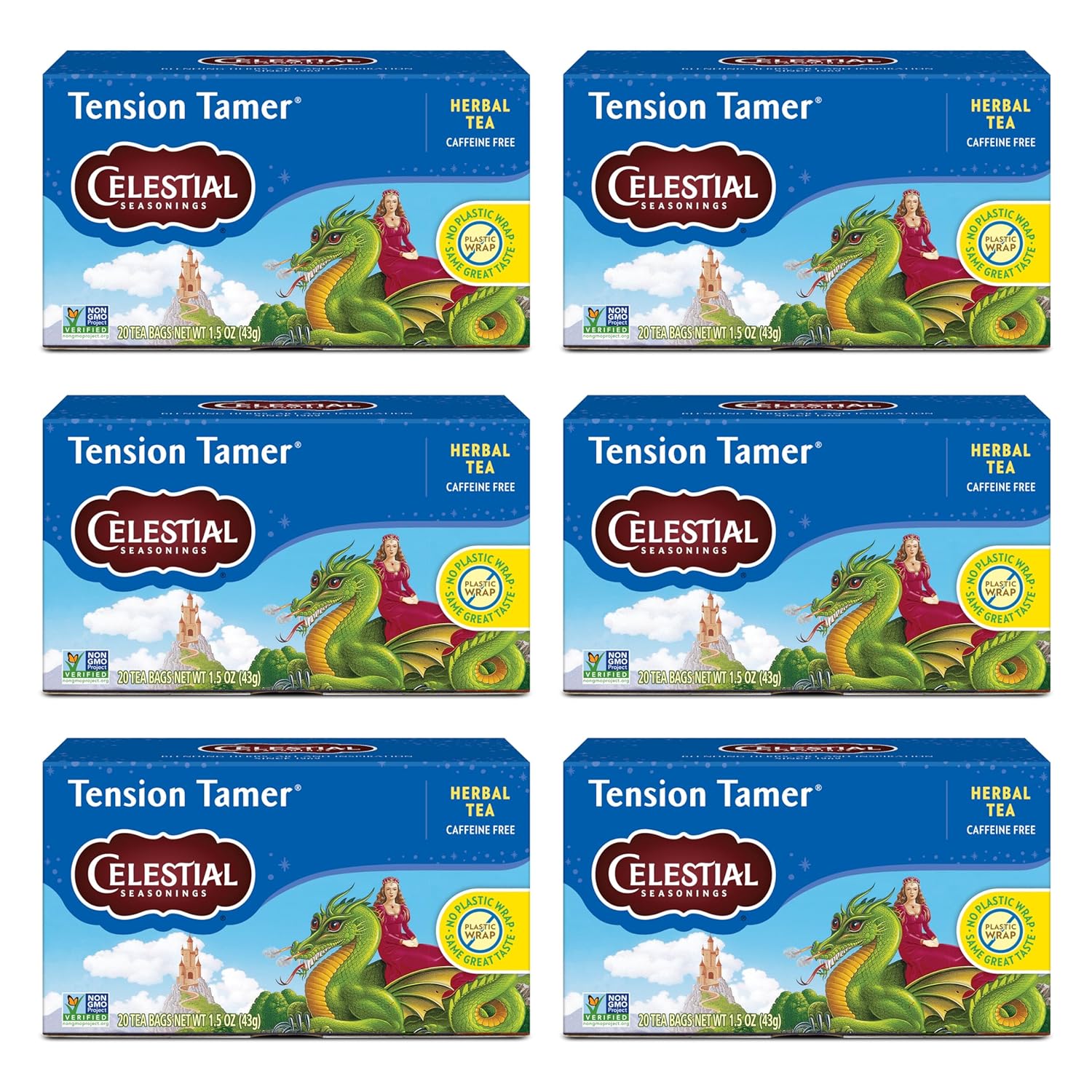 Celestial Seasonings Bengal Spice Herbal Tea, Caffeine Free, 20 Tea Bags Box, (Pack of 6)